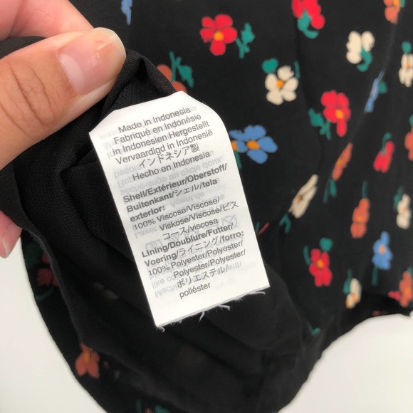 Madewell Button-Down Cami in Pressed Flowers Size 4 Lined Double V Neck - Picture 4 of 4